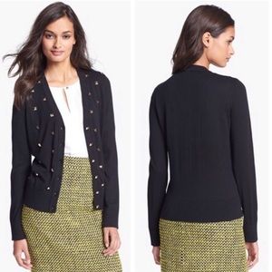 Kate Spade Gold Pyramid Studded Button Up Cardigan